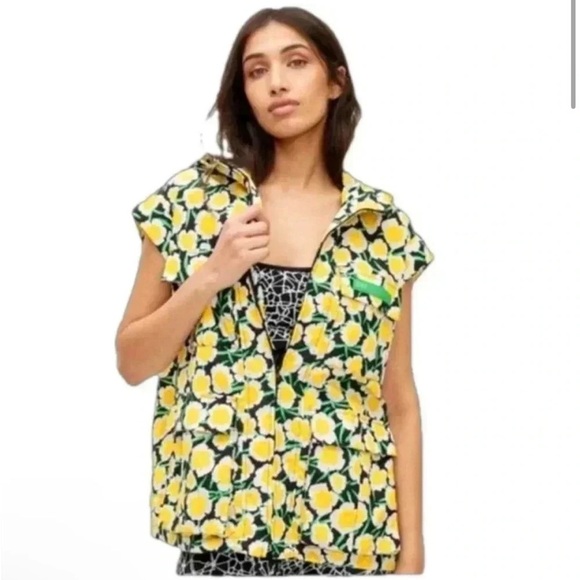 Diane Von Furstenberg Athleisure Floral Packable Travel Chic Colorful Jacket M - Picture 4 of 5